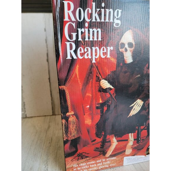 Gemmy AS IS rocking grim reaper vintage Halloween prop - Picture 10 of 11